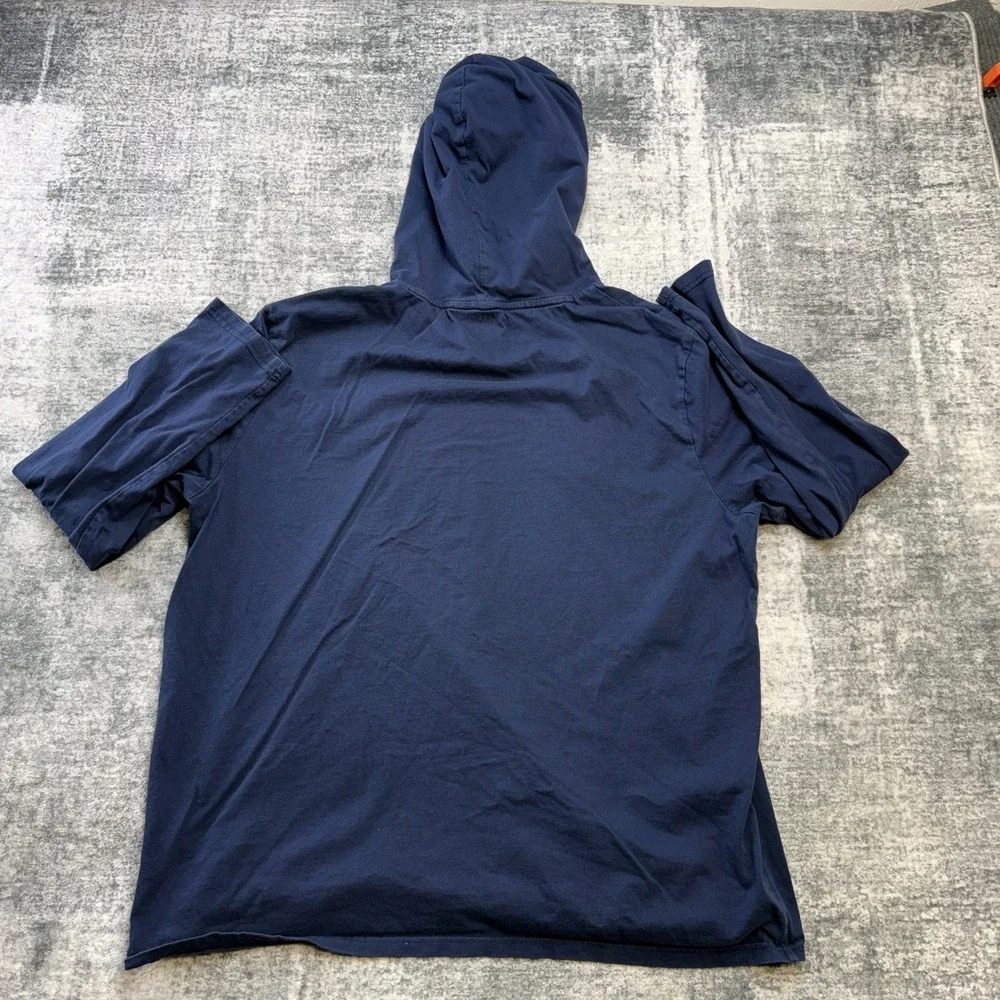 Polo Ralph Lauren Hoodie T-Shirt Mens XL Navy Blue Lightweight Cotton Pony - Picture 9 of 12